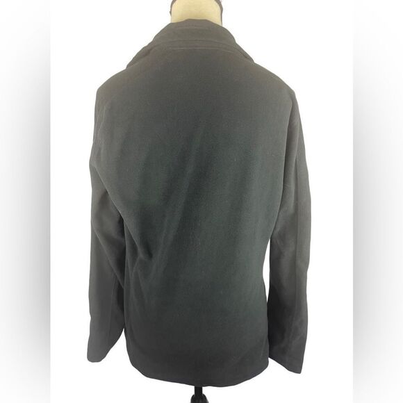 Eddie Bauer Women’s Sweater Black Jumper Lightweight Fleece Sweatshirt Size: L - Picture 3 of 5